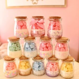 სანთლის ქილა მინის  თავსახურით 200 მლ