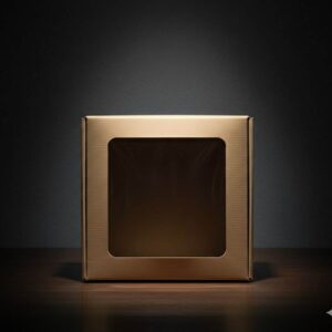 კრაფტის ყუთი ფანჯრიანი