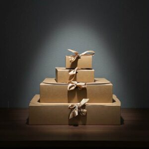 კრაფტ ქაღალდის სასაჩუქრე ყუთი