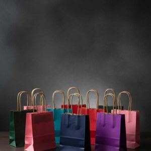 კრაფტის ფერადი ჩანთები