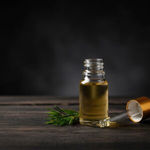 მინის ბოთლი პიპეტით