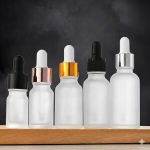 მინის ბოთლი პიპეტით