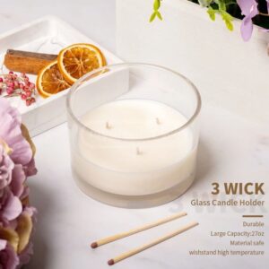 დეკორატიული სანთლის ქილა ხის თავსახურით 510 მლ.