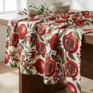 წყალგაუმტარი სუფრა ბროწეულის პრინტით