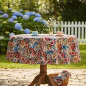 წყალგაუმტარი სუფრა  ყვავილის პრინტით